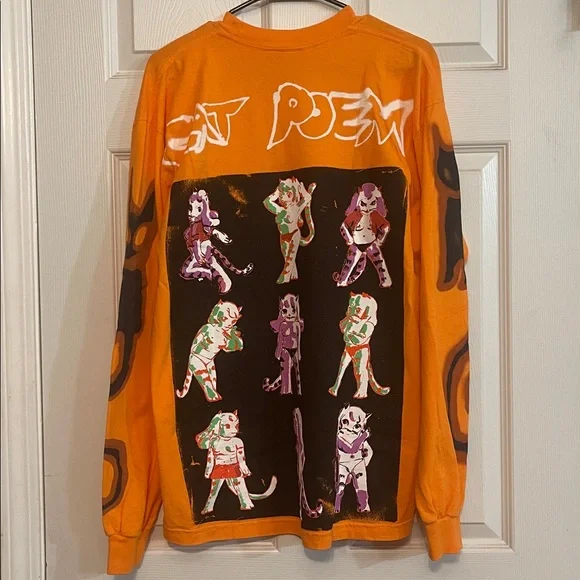Come See Mr Porter Cat Poem Orange Cat Graphic Long Sleeve Shirt